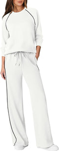 Women 2 Piece Lounge Sets Sweatsuit - Soft Lightweight Tracksuit