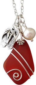 Yinahawaii Sea Glass Necklace - Handmade Hawaiian Beach Jewelry