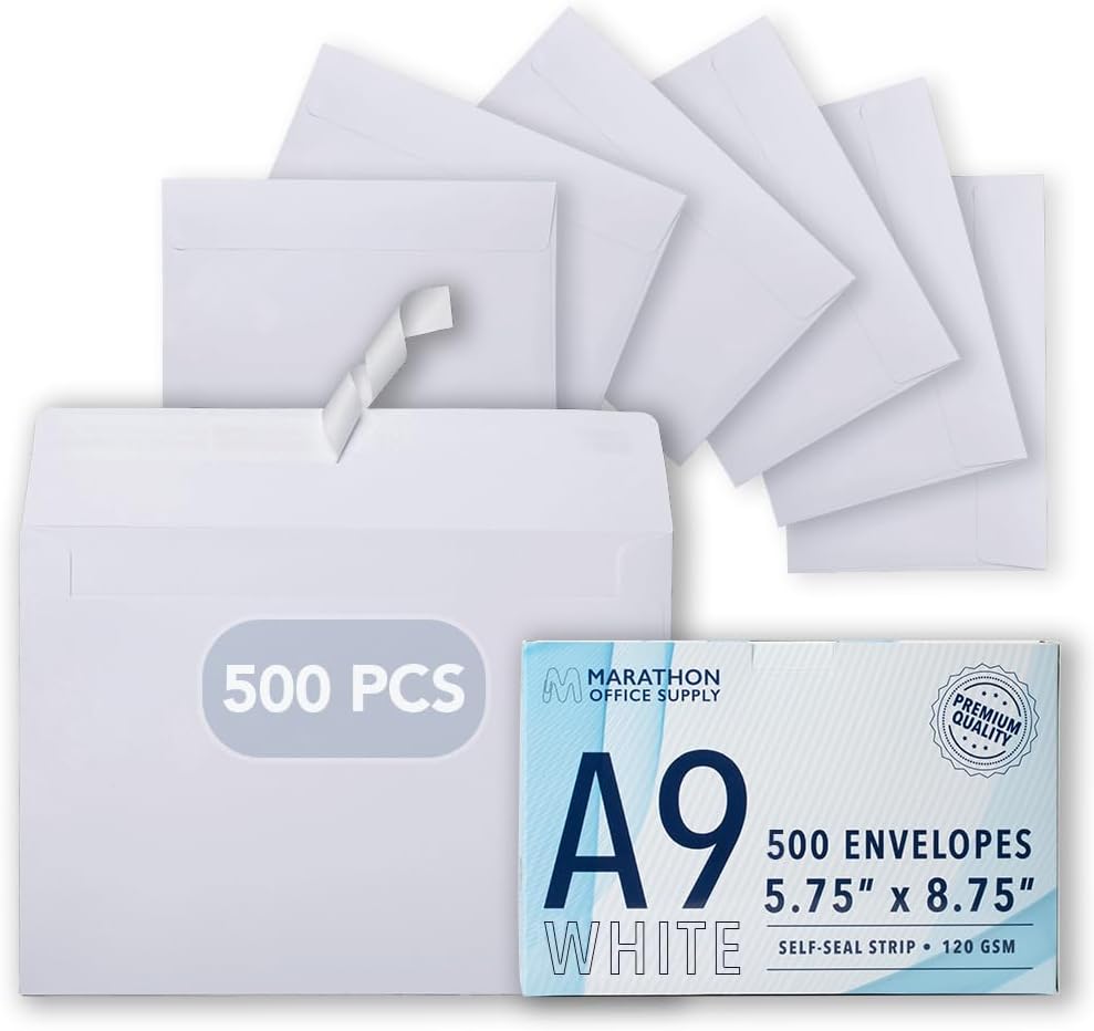 Premium A9 White Envelopes for Invitations and Business Mailings