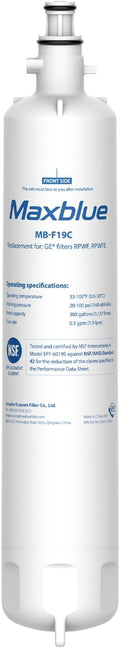 Maxblue Replacement for GE RPWFE Refrigerator Water Filter - NSF