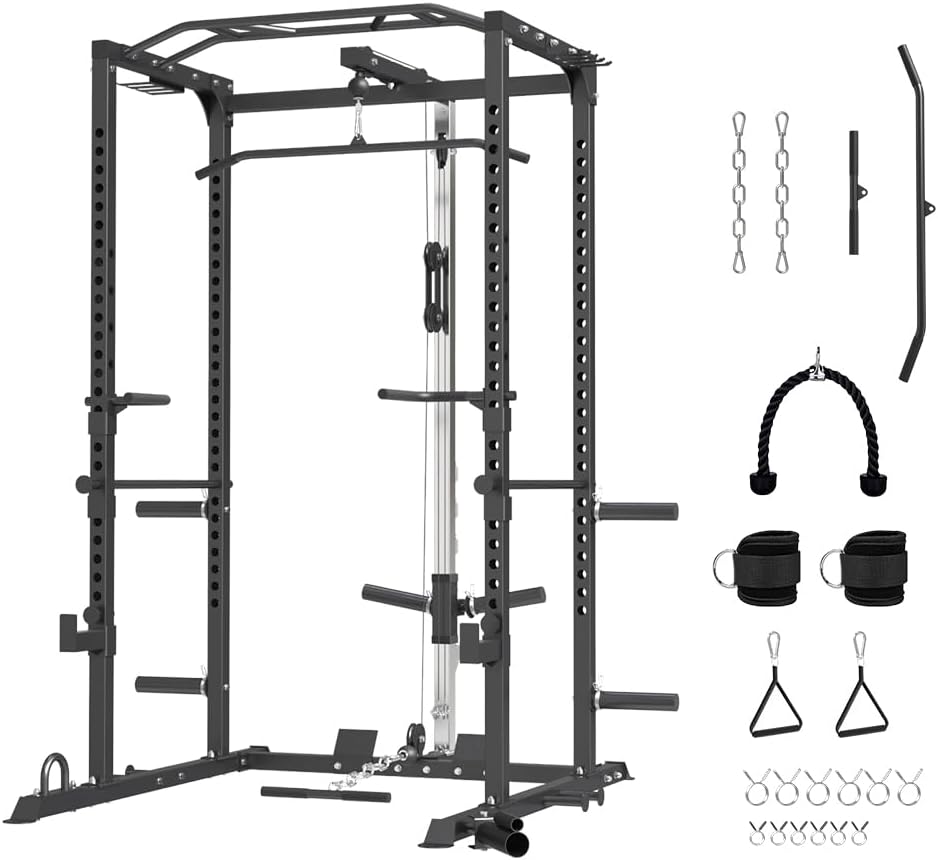 Ultimate Home Gym Power Cage with Lat Pulldown System – GearMustHave
