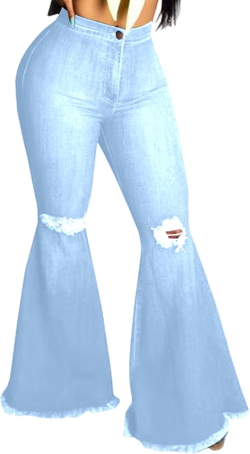 Stylish Bell Bottom Jeans for Women - Vintage 70s Flared Denim