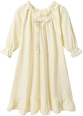 Girls Flannel Dress for Winter: Elegant Long Sleeve Gown