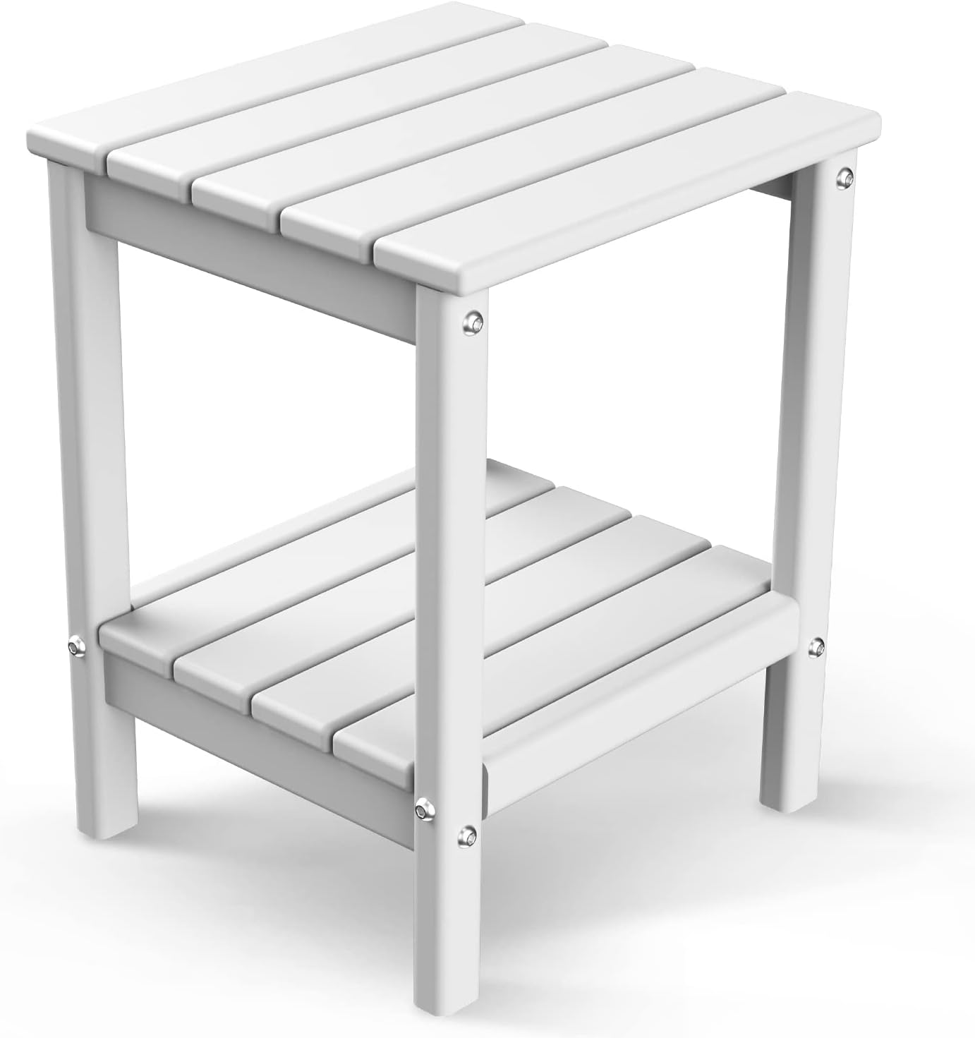 GREENVINES Adirondack Outdoor Side Table with Storage Shelf