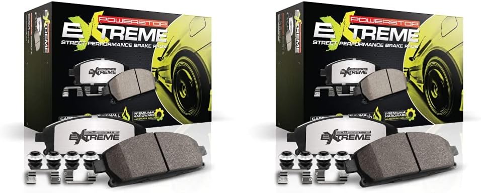 Power Stop Extreme Carbon-Ceramic Brake Pad Bundle for Performance