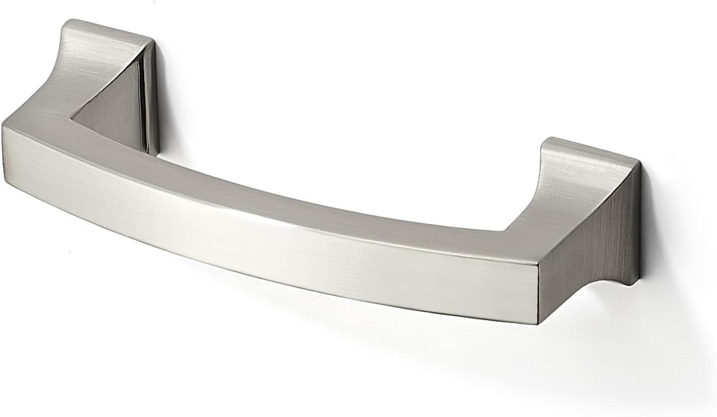 TUNNY 10 Pack Cabinet Handles in Brushed Nickel for Drawers