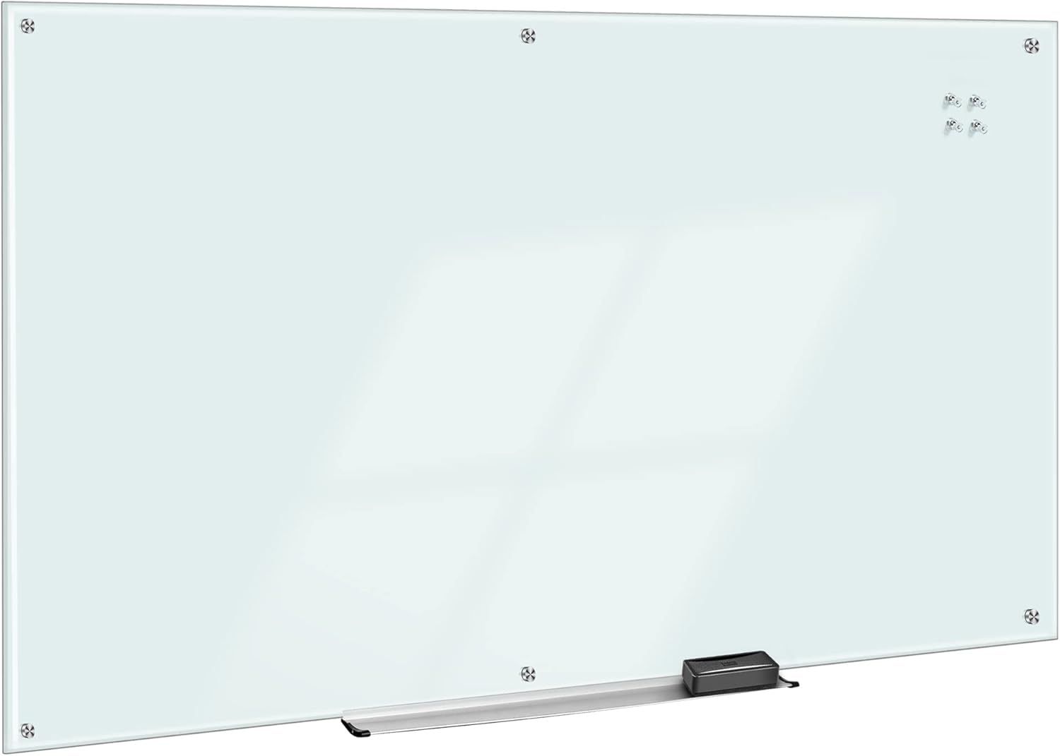 Magnetic Frameless Whiteboard - Durable Glass Dry-Erase Board