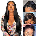 26 Inch Frontal Wigs Human Hair 180% Density Straight Lace Front Wigs