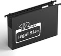 Extra Capacity Legal Size Plastic Hanging File Folders - 2in