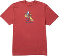 Life is Good Mens Crusher Tee Guitar Jake, Faded Red - Soft Classic
