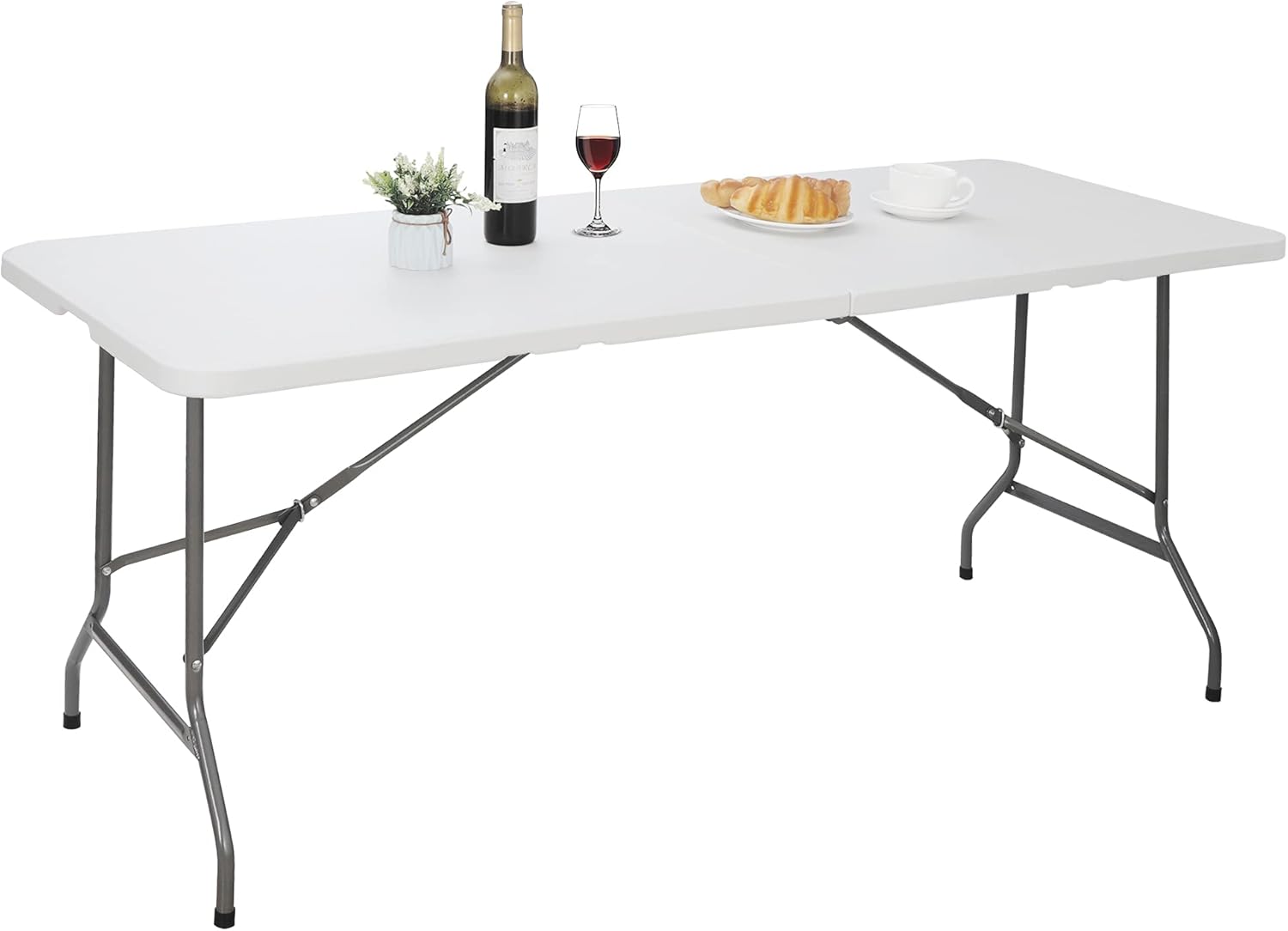 Folding Event Table, Heavy Duty 6FT Portable Picnic Table