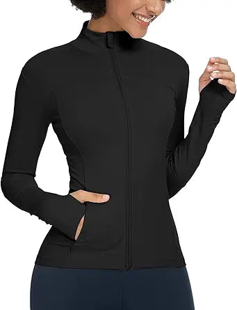 QUEENIEKE Womens Running Jackets for Gym and Yoga Activities