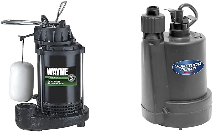 WAYNE CDU790 1/3 HP Sump Pump and Superior Pump 91250 Utility Pump