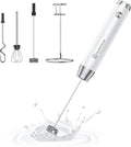 LunaFro AS Rechargeable Milk Frother with 3 Stainless Heads - USB-C