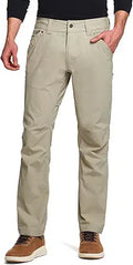 CQR Men's Vent Stretch Pants - Lightweight Water Resistant Cargo Pants
