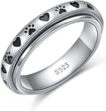 Ladytree Anxiety Relieve Spinner Ring - Sterling Silver Fidget Ring