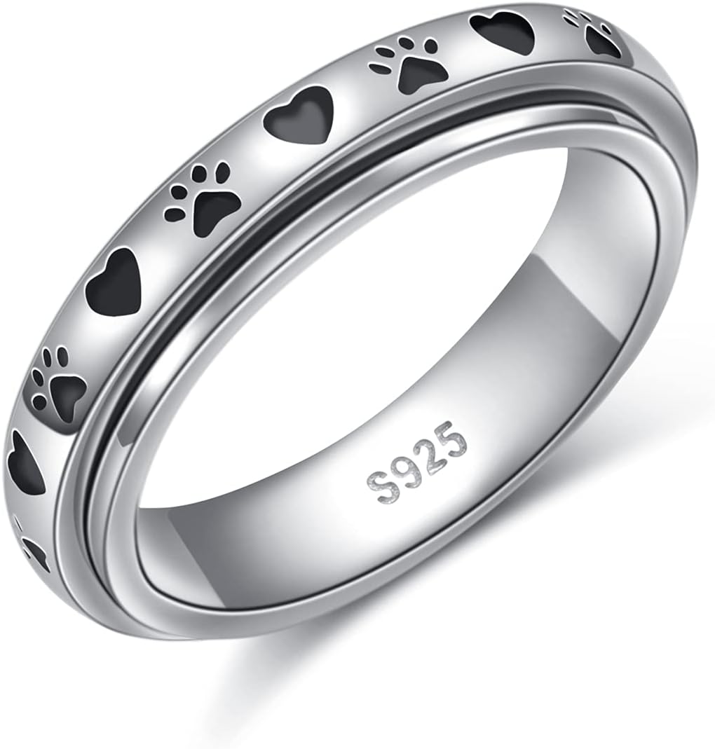 Ladytree Anxiety Relieve Rings for Stress Relief and Fidgeting