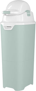 Foundations Tall Diaper Pail with Airtight Lid - Green, Holds 60