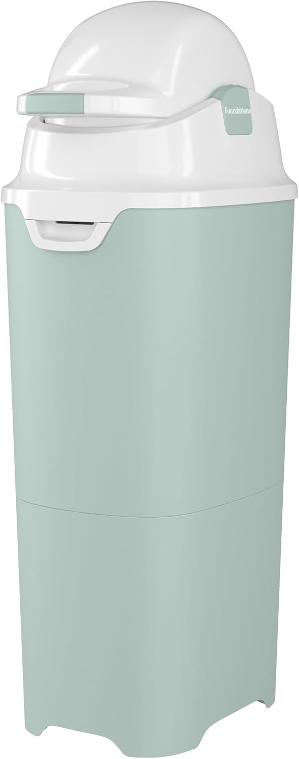 Foundations Tall Diaper Pail with Airtight Lid for Odor Control