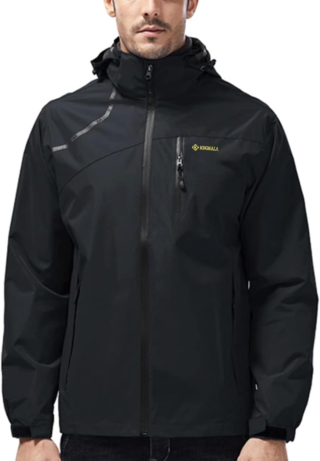 Mens Lightweight Waterproof Jacket for Running Hiking Cycling