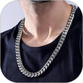 Miami Cuban Link Chain Necklace for Men - Durable Chunky Curb Chain