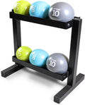 Soft Weighted Exercise Ball Pair with Rack - Toning & Rehab