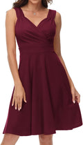 GRACE KARIN Women Sleeveless Wrap V-Neck A-line Dress - Flattering Fit