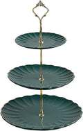 3 Tier Ceramic Cake Stand for Weddings and Tea Parties - Jade
