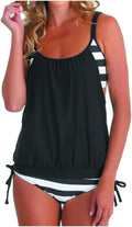 Dokotoo Womens 2024 Fashion Stripes Print Tankini Sets