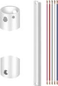 48 Inch Ceiling Fan Extension Rod 1 in Downrod - White Secure Fit