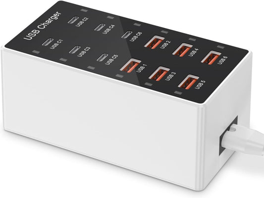 USB C Charger 12-Ports Charging Station for Fast Device Charging