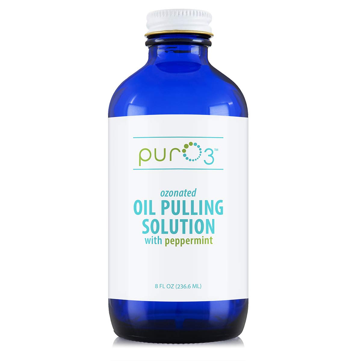 PurO3 Ozonated Oil Pulling Solution for Teeth & Gums Care