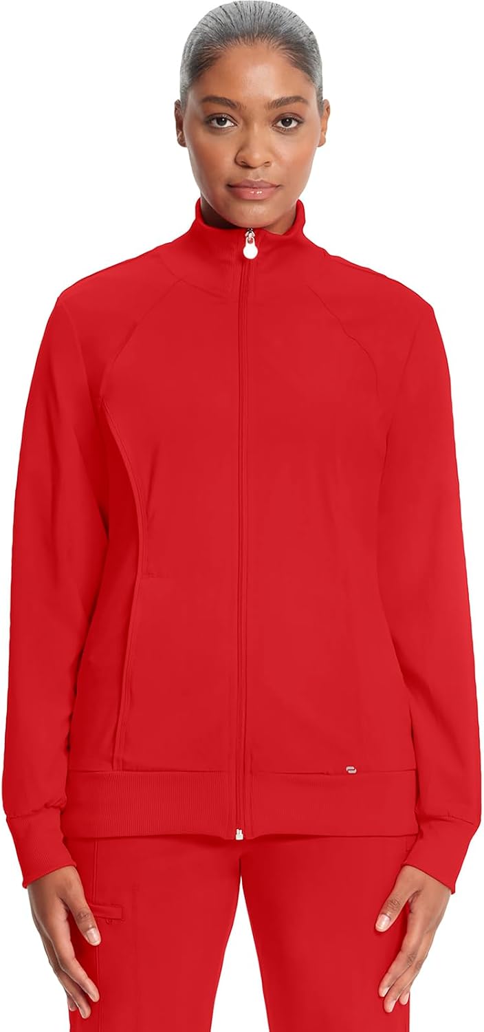 Cherokee Infinity Zip Front Scrub Jackets for Women - Comfort Fit