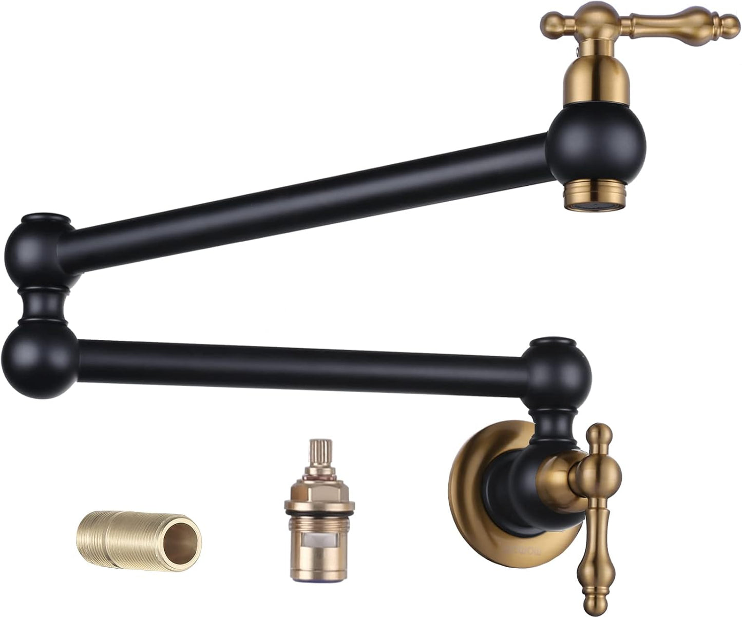 WOWOW Pot Filler Faucet Over Stove with 360 Rotatable Arm