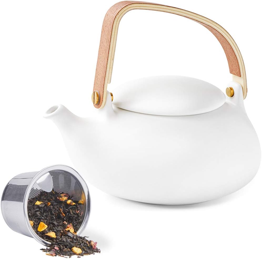 ZENS Teapot with Infuser: Elegant Japanese Ceramic Design