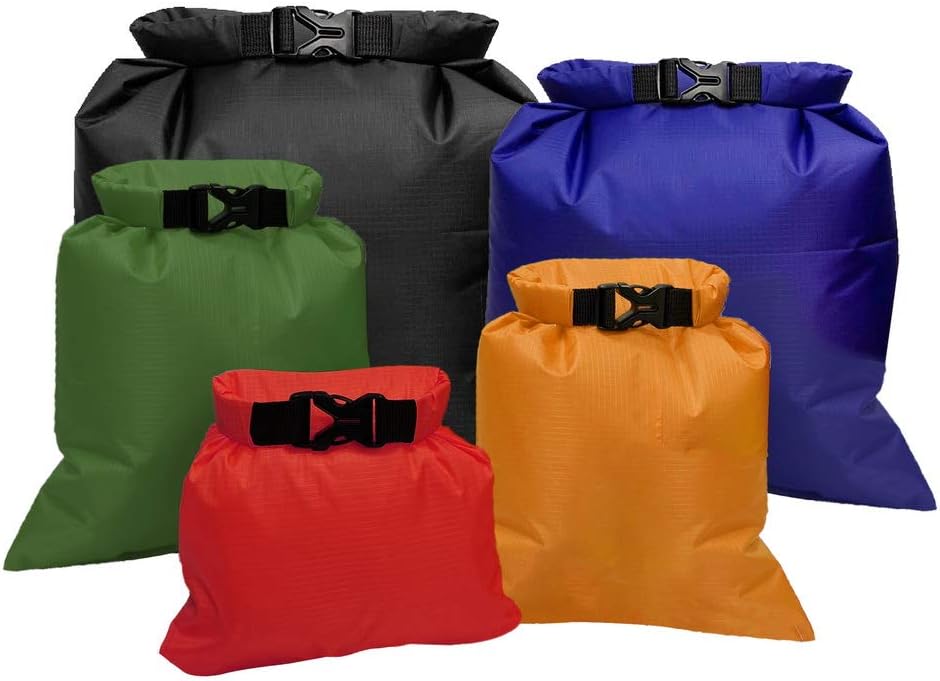 Pimoys 5 Pack Waterproof Dry Bags - Ultimate for Outdoor Adventures