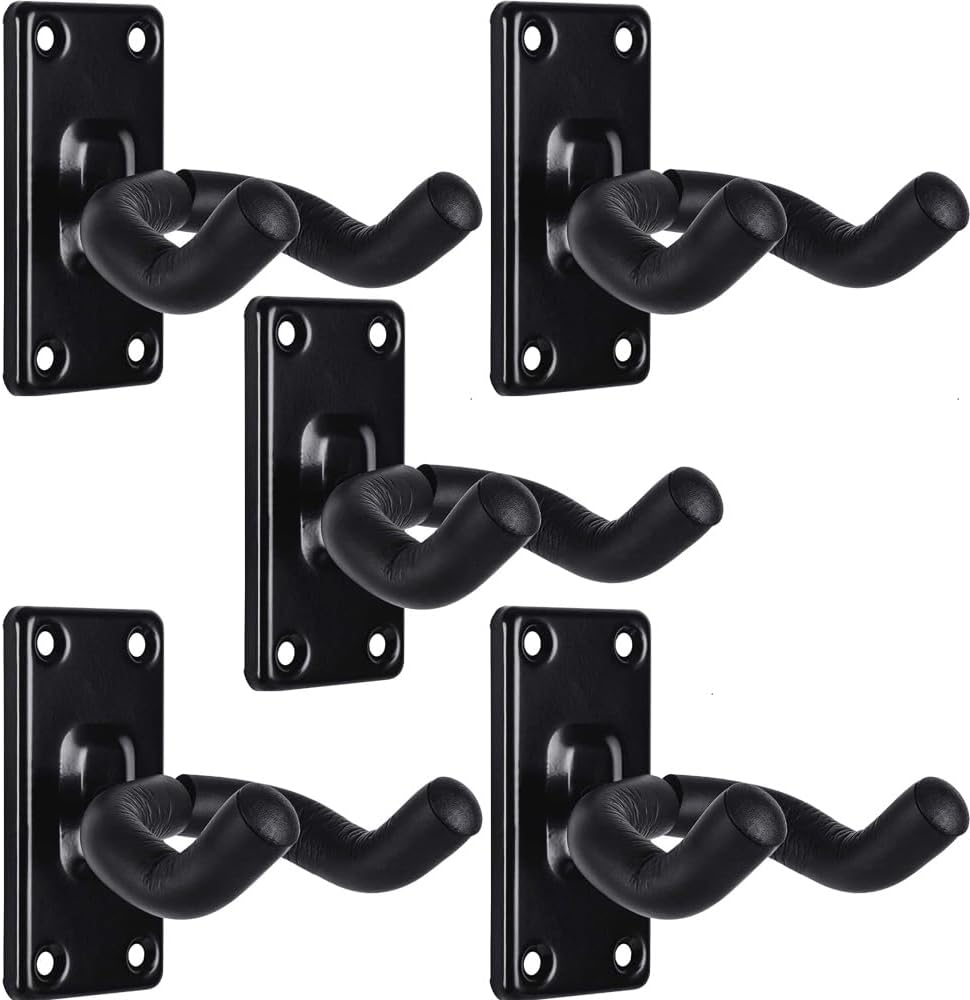 WOGOD 5 Pack Guitar Wall Mounts - Securely Hang Your Guitars!