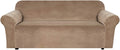 Stretch Velvet Sofa Covers for 3 Cushion Couch - Thick Velour Fit