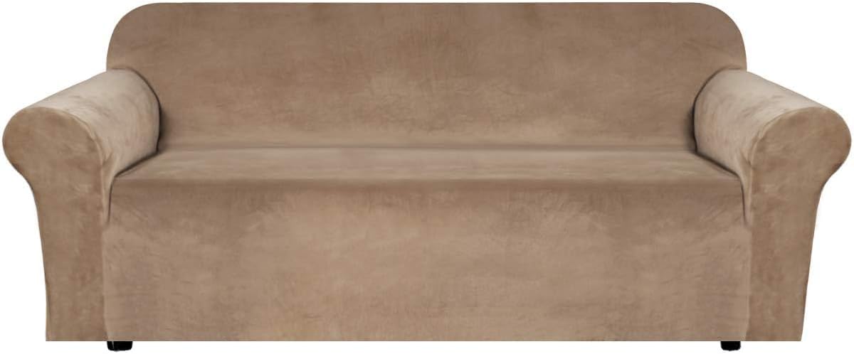 H.VERSAILTEX Stretch Velvet Sofa Covers for Large Couches