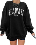 Womens Oversized Crewneck Long Sleeve Pullover - Casual Baggy Fit