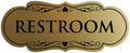 All Quality Designer Restroom Wall Sign - Durable Bathroom Signage