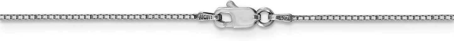 14k White Gold Classic Box Chain Necklace for Elegant Style