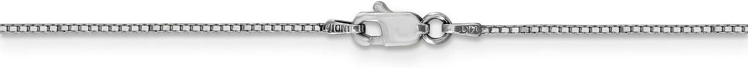 14k White Gold Classic Box Chain Necklace for Elegant Style