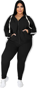 Plus Size Two Piece Sweatsuit Set for Women - Comfortable Jogging Set