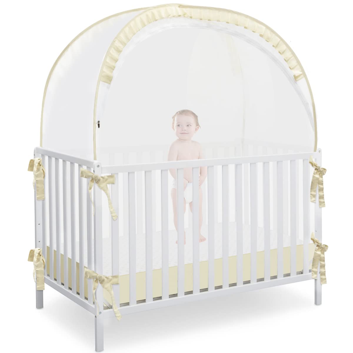 Baby Safety Pop-Up Crib Tent - Stop Climbing Out! 