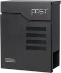 Metal Mailbox Wall Mount Locking Mailbox - Secure, Large Capacity