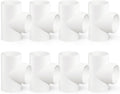 GASHER 8PCS PVC Pipe Fitting 2in Tee for Home or Industrial Use