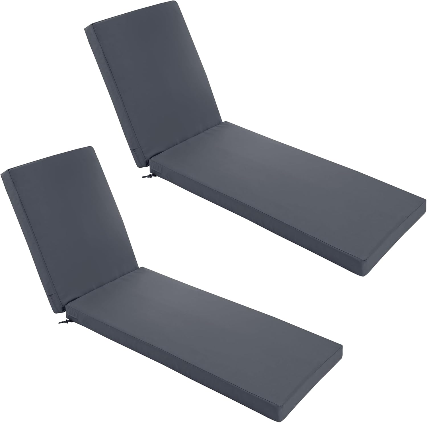 Chaise Lounge Cushions Outdoor Set of 2 - Waterproof and Durable
