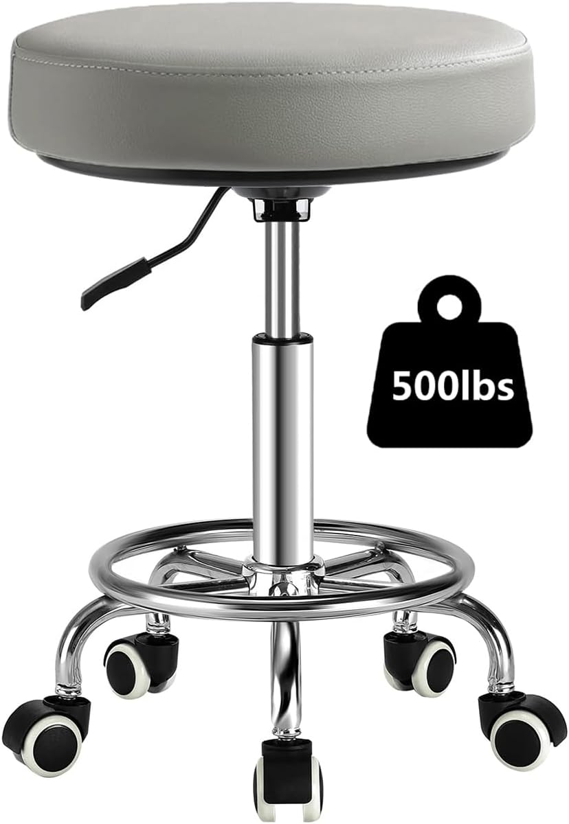 Rolling Stool with Wheels for Tattoo Shop and Office Use