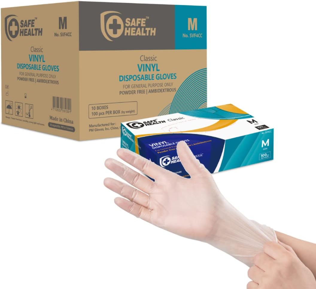 Safe Health Vinyl Disposable Gloves for Food and Housework Use